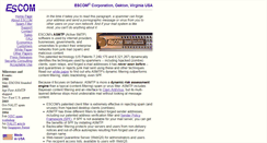 Desktop Screenshot of escom.com